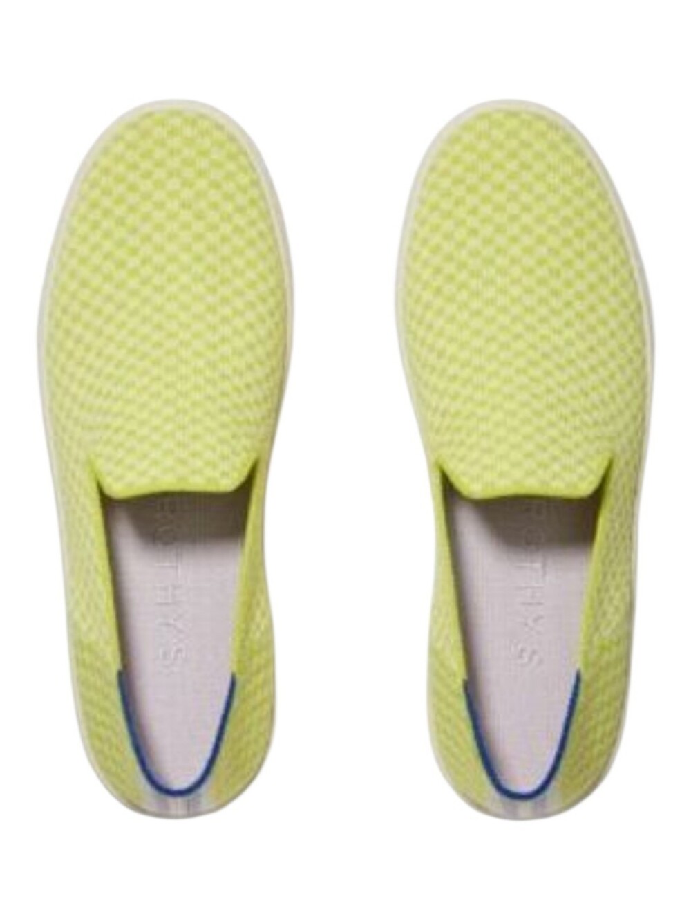 Rothy's Slip On Citron Honeycomb Checker W10 CleanGirl Sustainable Minimalist